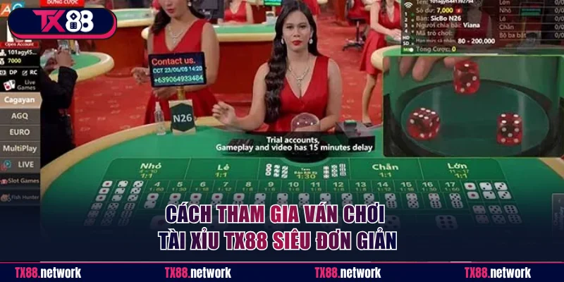 Cách tham gia ván chơi tài xỉu TX88 siêu đơn giản